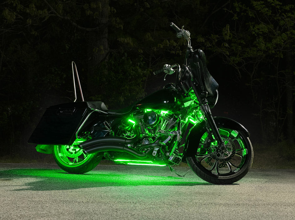 12in1 New Motorcycle Atmosphere Underglow Lights 12V LED Motorcycle Light Kits RGB App Remote Control Decorative Strip