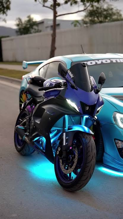 12in1 New Motorcycle Atmosphere Underglow Lights 12V LED Motorcycle Light Kits RGB App Remote Control Decorative Strip