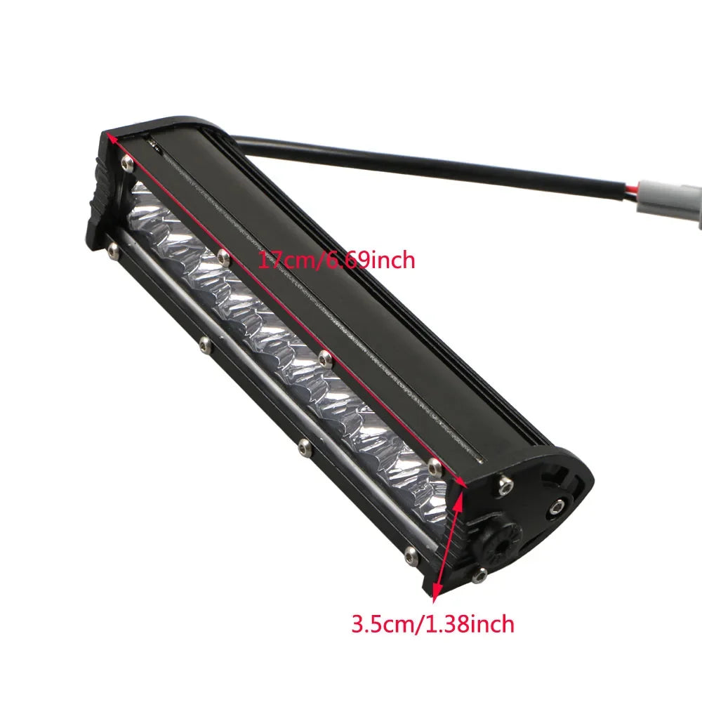 60W Motocross LED Light Bar Kit with Mounting Bracket Switch Wiring for CRF250F CRF110 TTR110 YZF250 RM KX SSR SDG Dirt Pit Bike