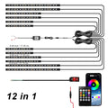 12in1 New Motorcycle Atmosphere Underglow Lights 12V LED Motorcycle Light Kits RGB App Remote Control Decorative Strip