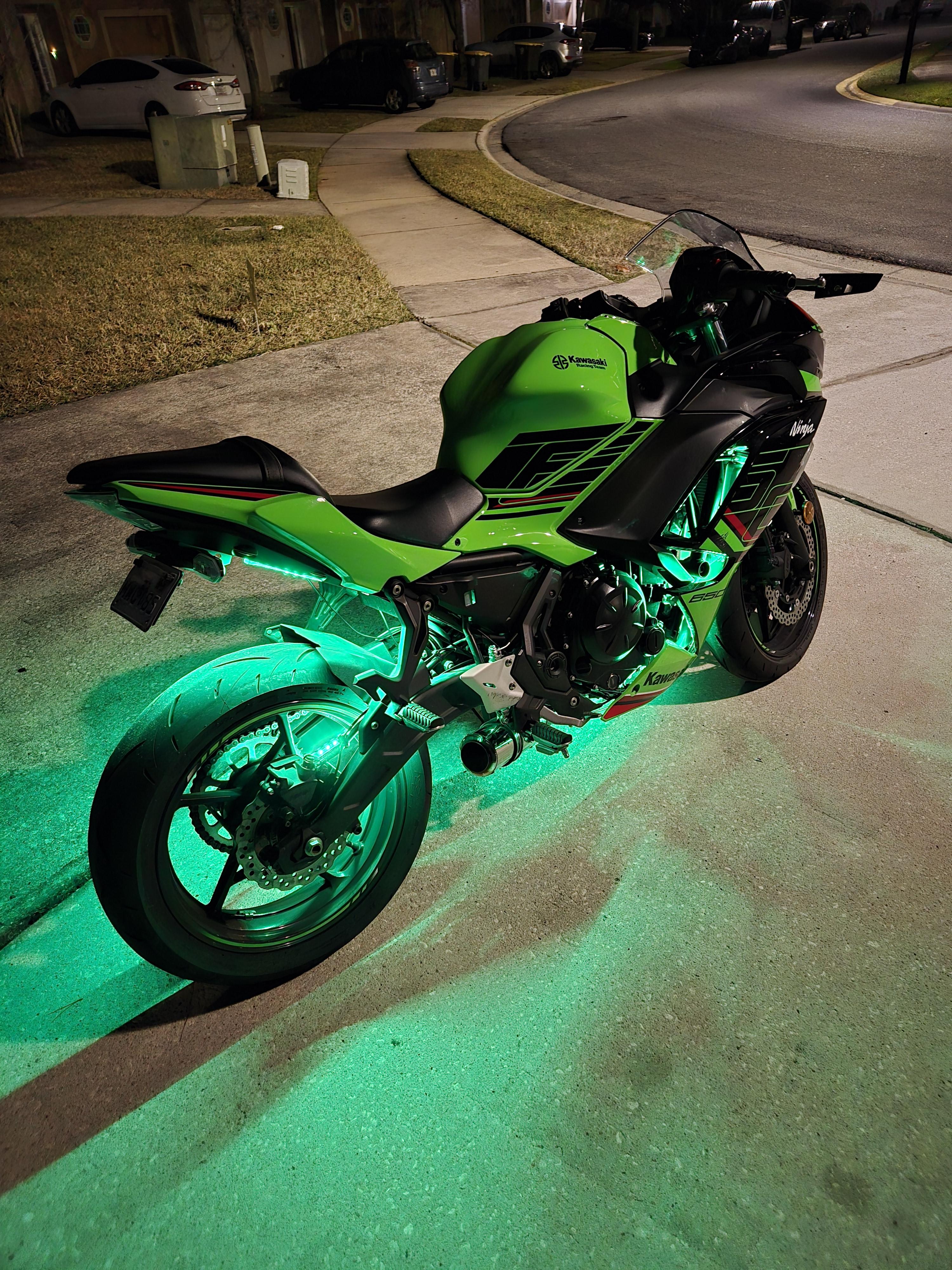 12in1 New Motorcycle Atmosphere Underglow Lights 12V LED Motorcycle Light Kits RGB App Remote Control Decorative Strip